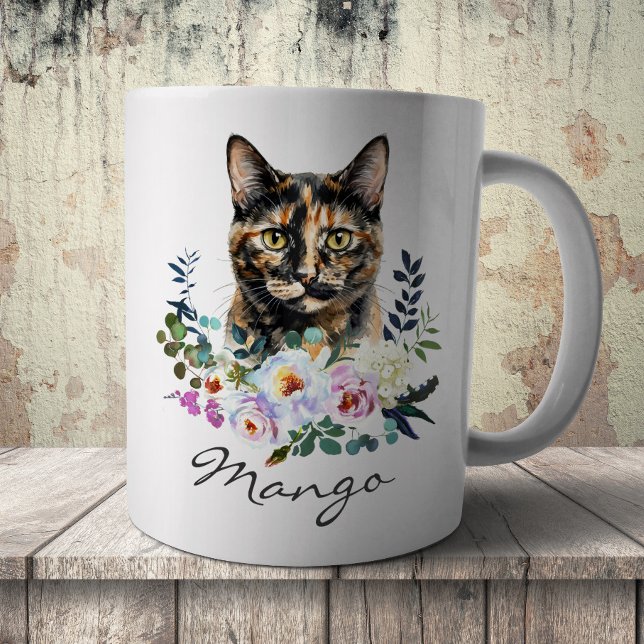 Wasserfarben-Schildpattkatze Kaffeetasse (Von Creator hochgeladen)