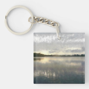 Wasserfarben-Schlüsselanhänger Sonnenuntergang am Schlüsselanhänger