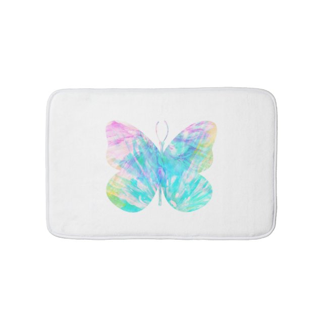 Wasserfarben-Schmetterling Bath Mat Ruder Badematte (Vorderseite)