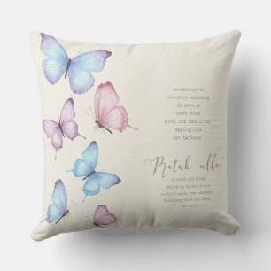 Wasserfarben Schmetterling-Silhouetten werfen Kiss Kissen