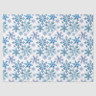 Wasserfarben-Schneeflocken-Muster Seidenpapier