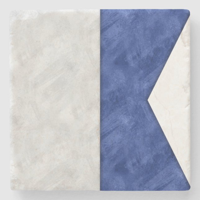 Wasserfarben-Seefahrtzeichen Steinuntersetzer (Vorderseite)