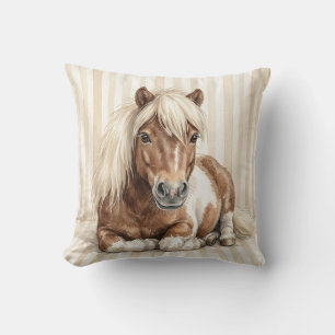 Wasserfarben-Shetlandpony-Wurfkissen Kissen