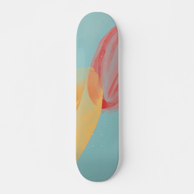 Wasserfarben-Skateboard kombinieren Skateboard (Vorne)