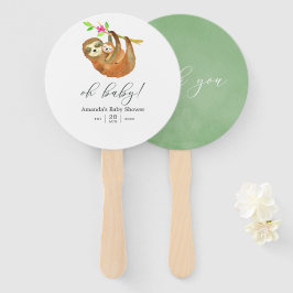 Wasserfarben-Sloth-Thema Babydusche Fächer