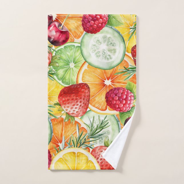 Wasserfarben Sommerfruchtdekor Handtuch (Handtuch)