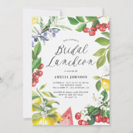 Wasserfarben Sommerfrüchte Blumenkohl Bridal Lunch Einladung