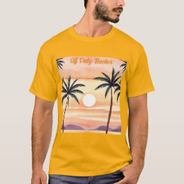 Wasserfarben Sonnenaufgang Palmen von der Pflicht T-Shirt