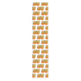Wasserfarben Sonnenblumen Erntedank Pumpkins Fall Kurzer Tischläufer
