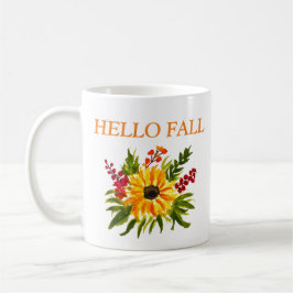 Wasserfarben Sonnenblumen Niedlich Herbst Rustikal Kaffeetasse