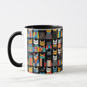 Wasserfarben-Spaß-Katzenkrawatte Katzenliebhaber T Tasse