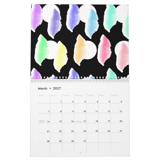 Wasserfarben-Splash! Kalender (Mär 2027)
