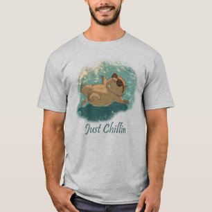 Wasserfarben-Stil Lustige Capybara Entspannungs-Zi T-Shirt