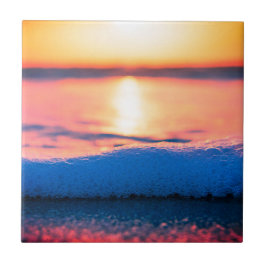 Wasserfarben, Strand und Meer, Himmel Fliese