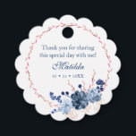 Wasserfarben Sukkulare botanische Bat Mitzvah Geschenkanhänger<br><div class="desc">Dieses Design zeichnet sich durch einen eleganten Aquarellkranz mit Blumenkranz in Blau und Bordeaux aus, mit Ihren Dankeschön-Informationen oben. Personalisieren Sie den Text in den Textfeldern, indem Sie ihn bearbeiten. Für Sie entworfen von Evco Studio www.zazzle.com/store/evcostudio #mitzvah #batmitzvah #evplanner #mazeltov #jewish #mitzvahswag #Party #jewishlife #wedding #thankyou #danke #mitzvahlife #corporateevents #mitzvahparty...</div>