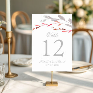 Wasserfarben Sukkulare botanische Bat Mitzvah Tischnummer