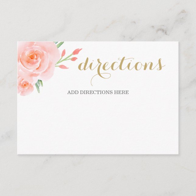 Wasserfarben Sukkulentes Blush Floral Elegante Hoc Begleitkarte (Vorderseite)