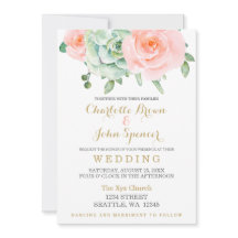 Wasserfarben Sukkulentes Blush Floral Elegante Hoc