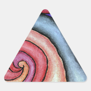 Wasserfarben-Swirl Dreieckiger Aufkleber