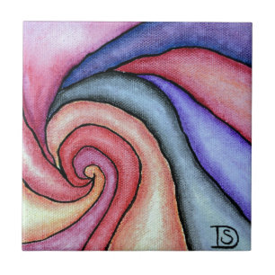 Wasserfarben-Swirl Fliese