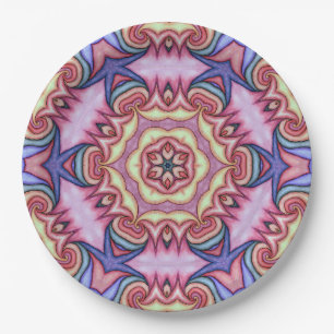 Wasserfarben-Swirl Kscope 3 Pappteller