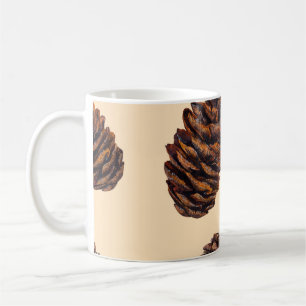 Wasserfarben-Tannenkegel, nahtloses Muster, Aquare Kaffeetasse