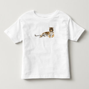 Wasserfarben-Tiger Kleinkind T-shirt