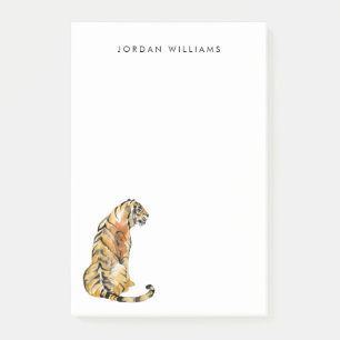 Wasserfarben Tiger Sitzen Post-it Klebezettel