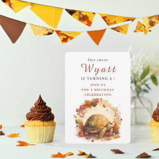 Wasserfarben-Tortoise - Einladungskarte zum Geburt