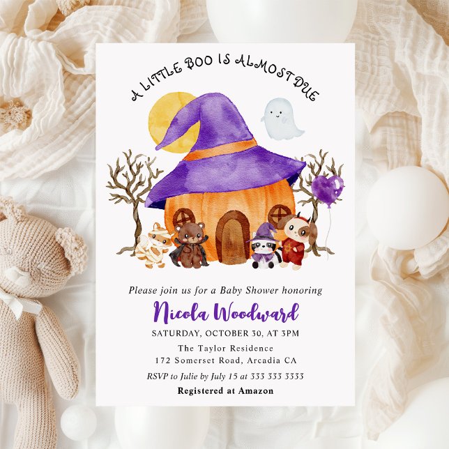 Wasserfarben-Trick oder Treat Halloween-Kinderdusc Einladung (Von Creator hochgeladen)