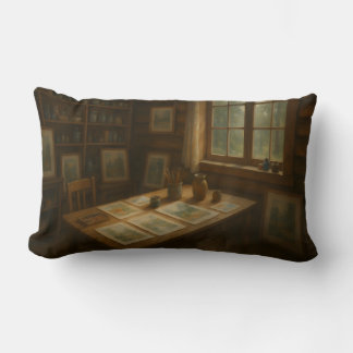 Wasserfarben- und Schmuckstudiowirbel Lendenkissen