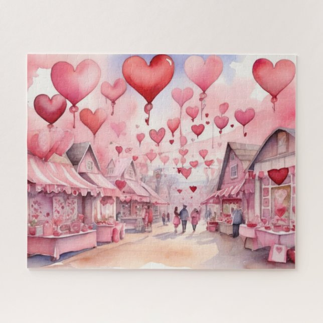 Wasserfarben-Valentinstag-Messe (Horizontal)