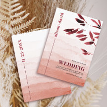 Wasserfarben Verlaufsform Japandi Hochzeit
