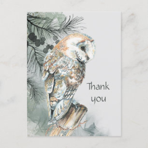 Wasserfarben Vögel Natur Vielen Dank Postkarte