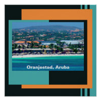 Wasserfarben von Oranjestad, Aruba
