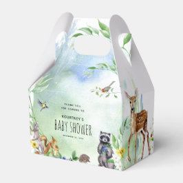 Wasserfarben-Waldtiere Kinderdusche Geschenkschachtel