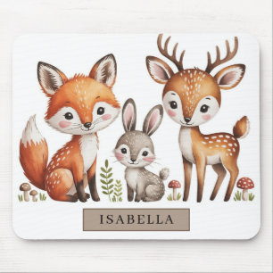 Wasserfarben-Waldtiere-Mauspad Mousepad