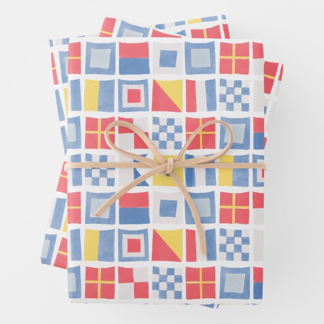 Wasserfarben Wasserfahnen Seewasserdusche Geschenkpapier Set (Beispiel)
