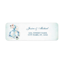 Wasserfarben Wasserfarbener Ankerstrand Aquamarin