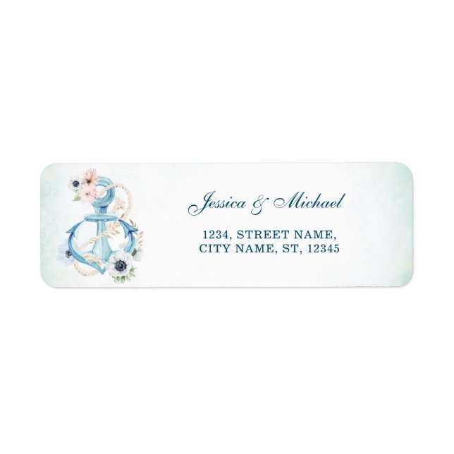 Wasserfarben Wasserfarbener Ankerstrand Aquamarin (Vorne)