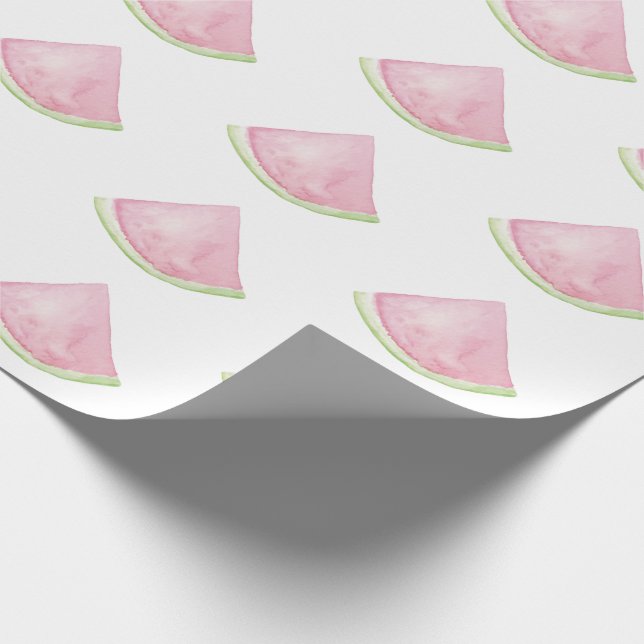 Wasserfarben-Wassermelone-Design Geschenkpapier (Ecke)