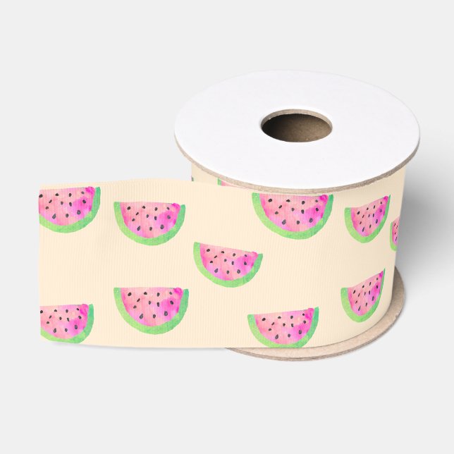 Wasserfarben Wassermelonen Ripsband (Spule)