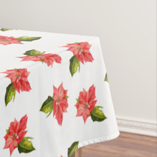 Wasserfarben-Weihnachtsblumen-Tischdecke Tischdecke