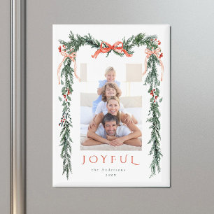 Wasserfarben-Weihnachtsrahmen-Foto-Feiertag Magnet