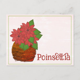 Wasserfarben-Weihnachtsstern Dezember Geburtstag Postkarte