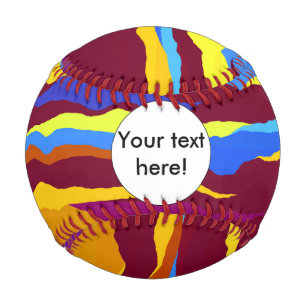 Wasserfarben Wellen abstraktes Design Baseball