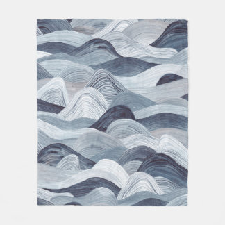 Wasserfarben-Wellenmuster. Nahtloser Hintergrund. Fleecedecke