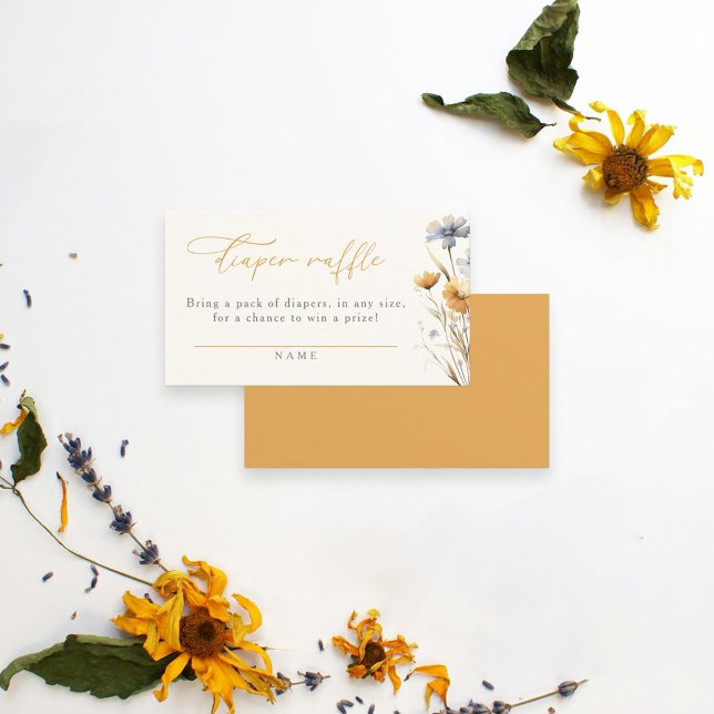 Wasserfarben Wildblume Kinderdusche Windelwanne Begleitkarte (Von Creator hochgeladen)