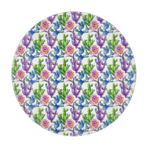 Wasserfarben-Wildblume-Muster Schneidebrett