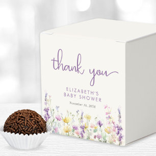 Wasserfarben-Wildblumen-Baby-Mädchen-Party Geschenkschachtel